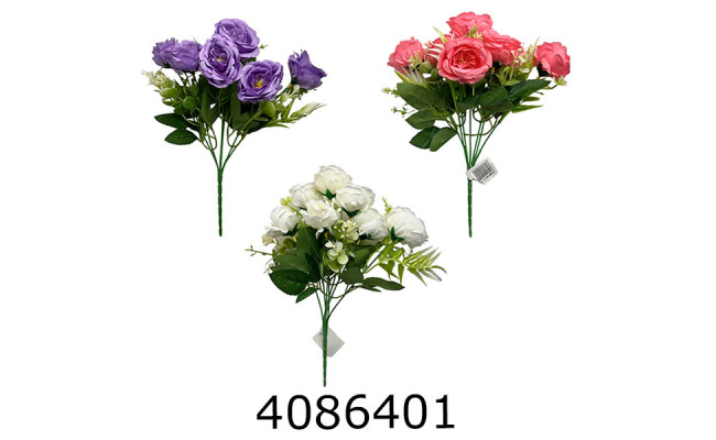 Гілка півонія багатошарова 7 гілочок 29см (2) 1-12