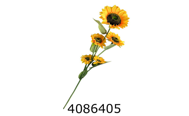 Гілка соняшник 5 квіток 130см 1-28