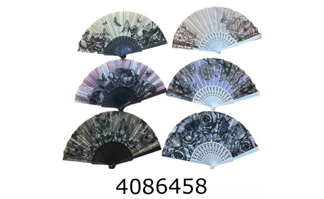 Віяло з квітами ціна за 12шт. (50) 500-13