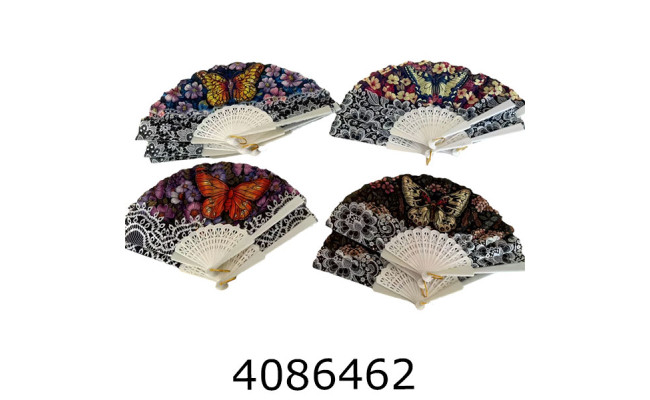 Віяло з квітами ціна за 12шт. (50) 500-18