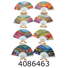 Віяло з квітами ціна за 12шт. (50) 500-19