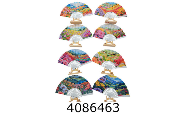 Віяло з квітами ціна за 12шт. (50) 500-19