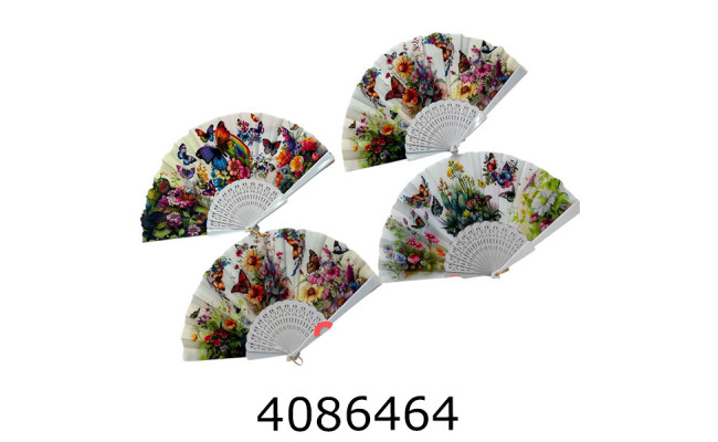 Віяло з квітами ціна за 12шт. (50) 500-2