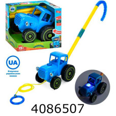 Каталка Трактор на паличці в коробці звук(укр) світло  15*14*9см (60) W6802-1A