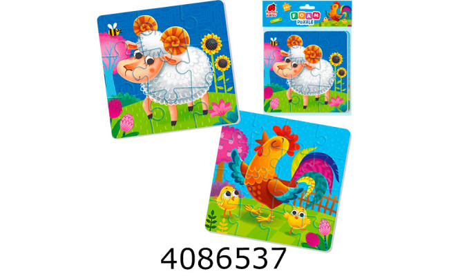 Пазли Roter Kafer 2 в 1.Ферма. 9-16 ел. RK6050-04