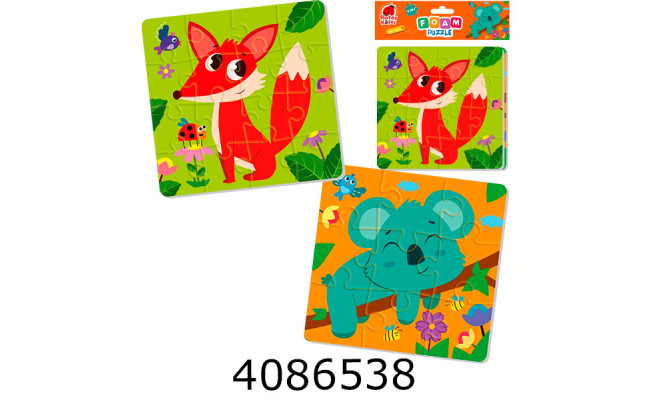 Пазли Roter Kafer 2 в 1 Пухнастики. 9-16 ел. RK6050-01