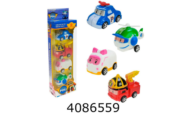 Машина в кульку  Robocar Polli 4 види 28*9*5см (96/192) 9B
