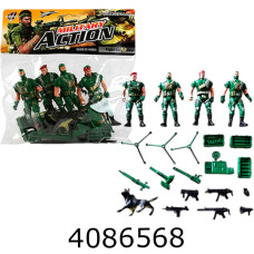 Солдати в наборі в кульку + військова техніка 18*13см (216/432) JL668-24