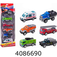 Набір машинок інерц. 6шт в коробці 32*4*10см (72/144) 04968