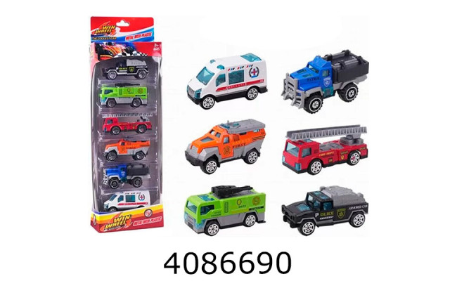 Набір машинок інерц. 6шт в коробці 32*4*10см (72/144) 04968