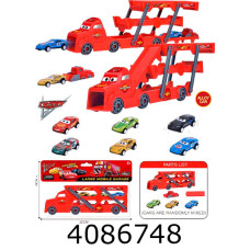 Трейлер в коробці Тачки + машинки 3шт 32*23*7см (48) LH901-9
