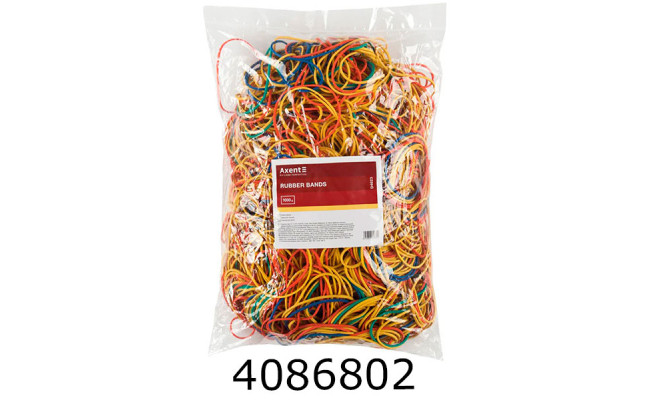 Резинка для грошей 1000г Axent кольорова (10) D4623