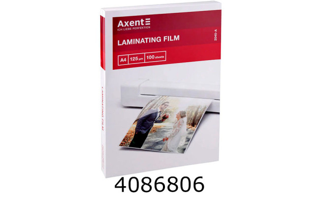 Плівка для ламін. Axent 125мкм А4 100шт 216*303мм (10) 2040-A
