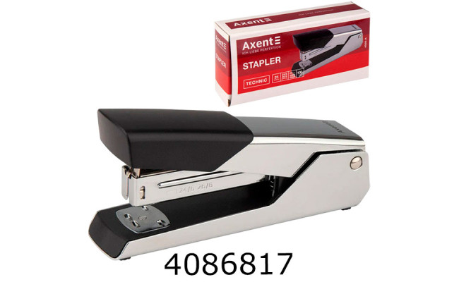 Степлер  №24/6 AXENT Technic метал 25 арк. хром (12) 4936-A