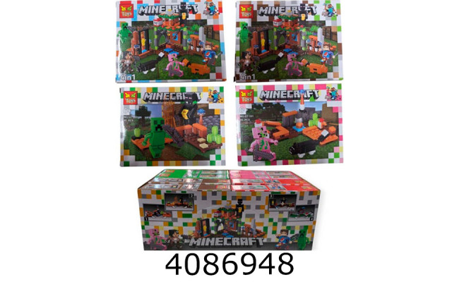 Конструктор Minecraft 95-97 дет. мікс 4 в коробці (8) GT-141