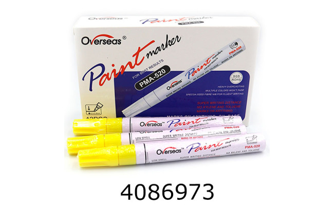Маркер - фарба масляний лимонно-жовтий 2.0-2.8mm DSCN7501-YE (12) 754251В