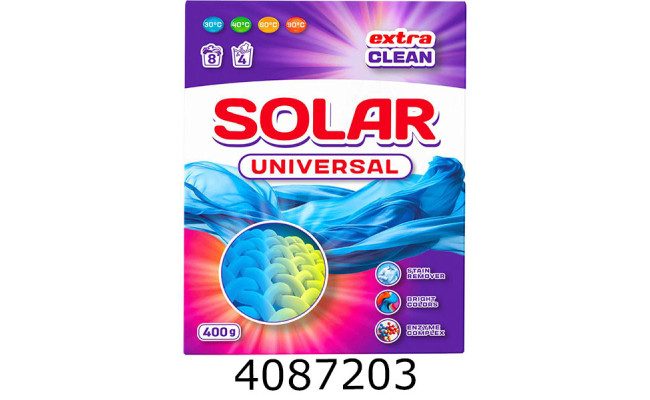 Пральний порошок безфосф. Universal 400 г SOLAR