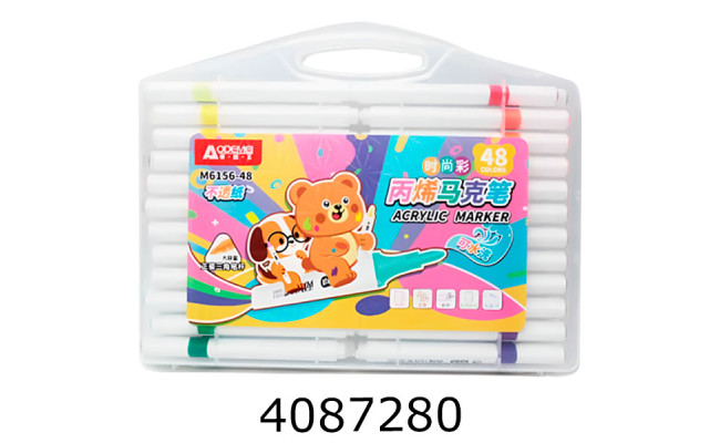 Маркер акрил. набір 48 шт +Washable Aodemei 