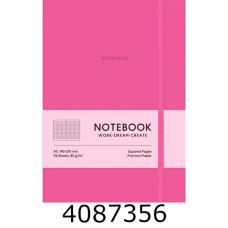 Блокнот А5 96 арк. кл. тв. обкл. Школярик PU крем. блок (12) A5-7122KPink
