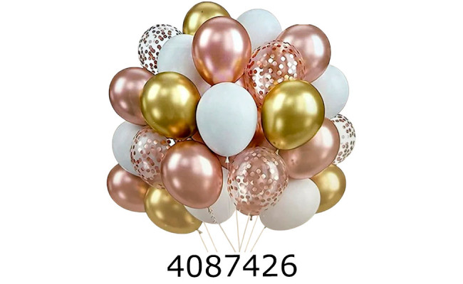 Повітряні кульки BonBon рожеве золото 30 кульок 1480