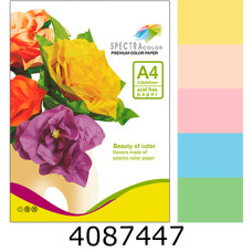 Папір кольор. А4 80г/м2  5*20 арк. пастель (50) 55