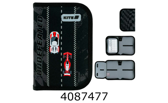 Пенал 1 відд. + 1 відв. Kite 621 Race&Win (12) K26-621-4