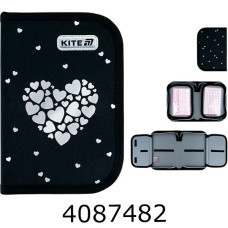 Пенал 1 відд. + 2 відв. Kite 622 Black&Silver (12) K26-622-5