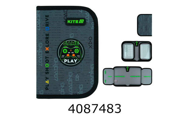 Пенал 1 відд. + 2 відв. Kite 622 Good Game (12) K26-622-2