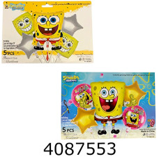 Повітряна фігура набір 5шт фольга SpongeBob TZk5102 147069