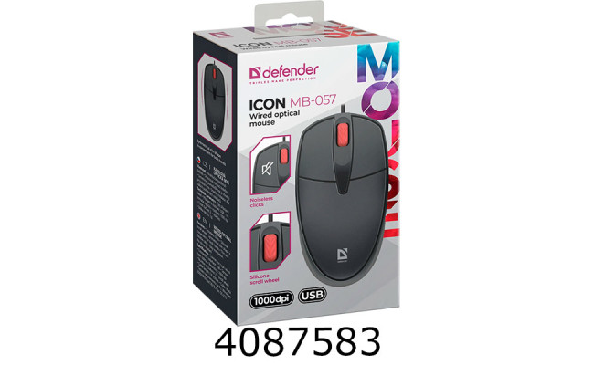 Мишка комп. Defender Icon MB-057 black 