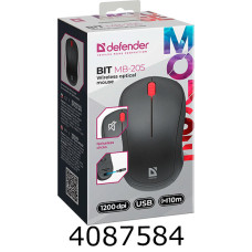 Мишка комп. Defender Bit MB-205 2кн+колесо 1200dpi бездротова 52205