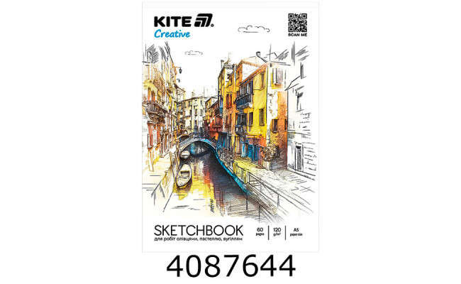 Скетч-бук для робіт олівцями А5 30арк. Kite Creative K-1277