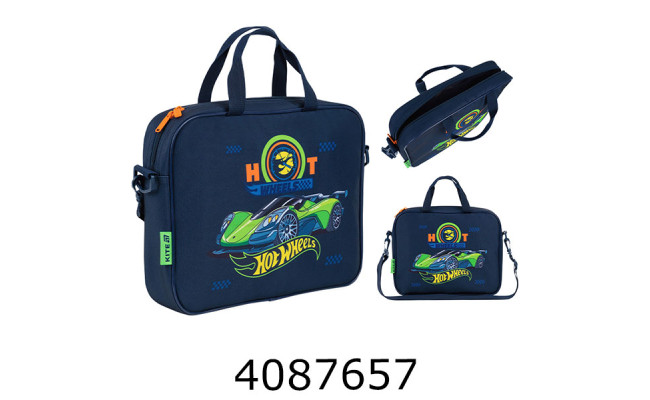 Сумка Kite текстильна A4 1 відд. Hot Wheels HW26-589