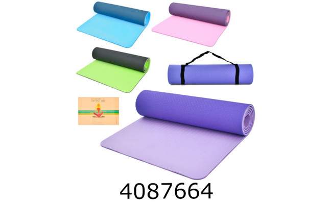 Килимок для йоги 8мм 183*61см 4 кольори (12) MS 0613-23