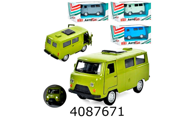 Машина інерц. в коробці УАЗ-452 / УАЗ-2206 4 кольори 15*7*7см (36) M 5671