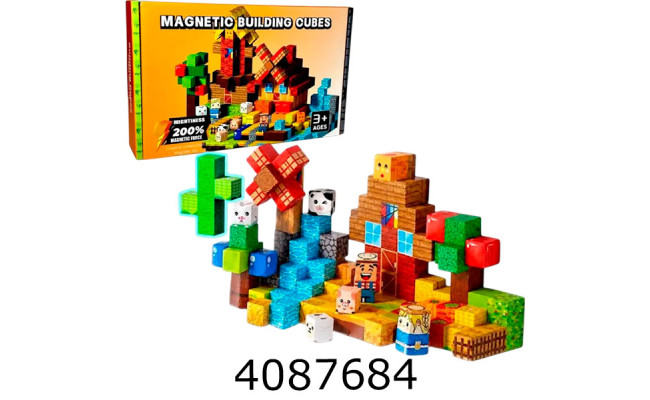 Конструктор магнітний Minecraft 100 дет в коробці 609-1