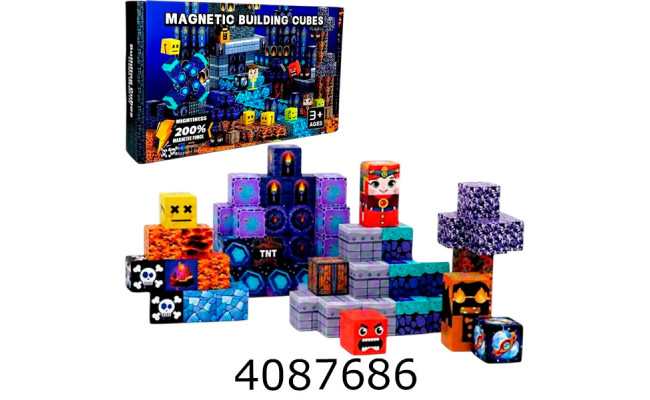 Конструктор магнітний Minecraft 100 дет в коробці 608-1