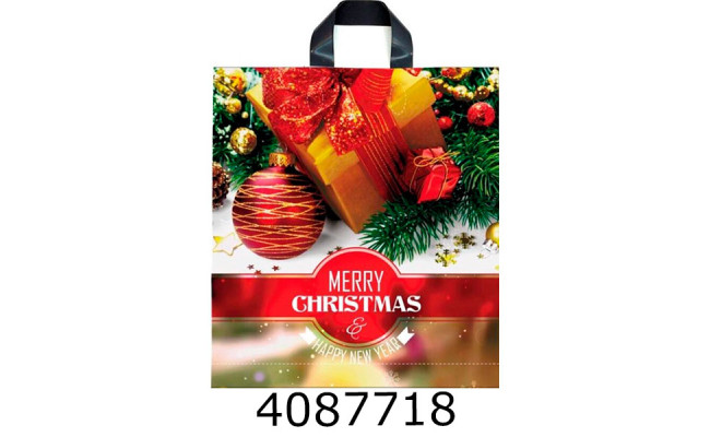 Пакет 38*41 см петля Merry Christmas Дарунок ціна за 25шт. (20)