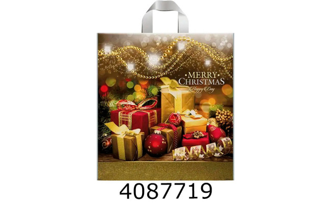 Пакет 38*41 см петля Merry Christmas Різдвяні дарунки ціна за 25шт. (20)