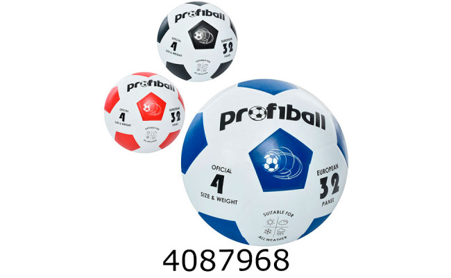 Мяч футб. гумовий №4 360гр 3 кольори (30) VA 0018-1