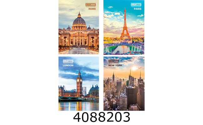 Канц. книга 80 арк. тв. лам. обкл. кл. офсет. Buromax 