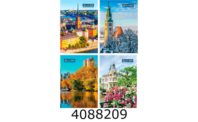 Канц. книга 96 арк. тв. обкл. кл. офсет. Buromax 