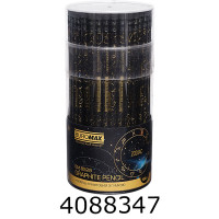 Олівець графіт. Buromax BLACK ZODIAC НВ з гумкою (100/600) BM.8529