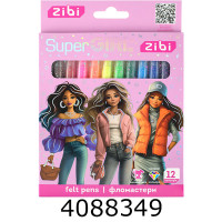Фломастери ZiBi SUPER GIRL KIDS Line 12 кол. (12) ZB.2824