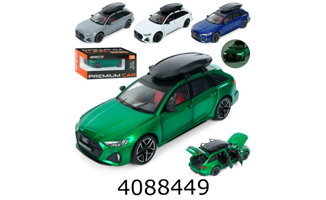 Машинка метал. Audi RS 6 Avant гум.колеса відкрив. двері на батар. 25*11*13см Автосвіт (12) AP-2026