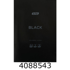 Папір кольоровий А4 18 арк. 9 кол. 45 г/м2 ZiBi BLACK (40) ZB.1900-01