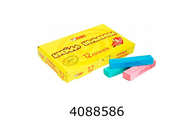 Крейда кольорова 12 шт. квадр. Tiki (90) 51522-TK У