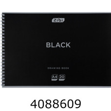 Альбом для малюв. на спір. 20 арк. 120г  ZiBi BLACK (__) ZB.1440-01