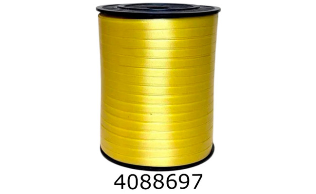 Стрічка для пов.кульок бобіна 500м/5мм жовта 1450