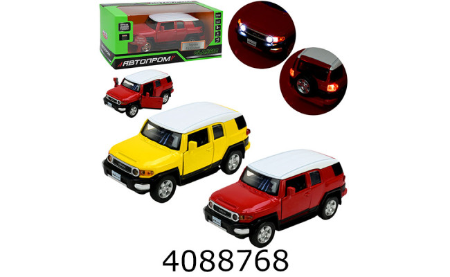 Машинка метал. Toyota FJ Cruiser муз. світ. відкр. двері Автопром (24/48) 68304